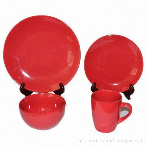 16pcs stoneware dinner set, various glaze are available
